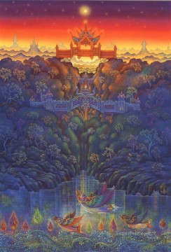 Fantasía Painting - budismo contemporáneo cielo fantasía 003 CK Cuentos de hadas